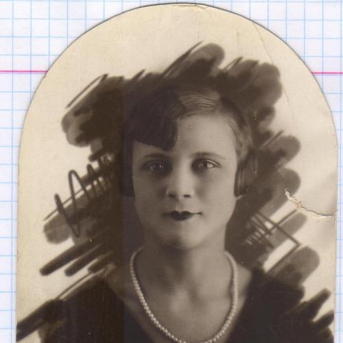 Фото. Портрет дамы. Прическа Бусы. Жемчуг. 1930-е. РДЧ