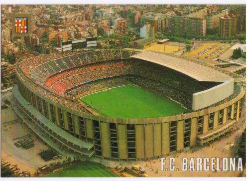 Футбол. Барселона. Стадион Камп Ноу / FC Barcelona Estadio Camp Nou/  около 1970г. РДЧ