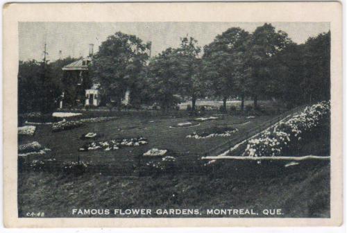 Монреаль. Цветочные сады / Montreal, Quebec, Canada.Famous Flower Gardens.1910s. 92 x 61 mm