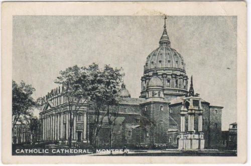 Монреаль. Католический собор / Montreal,  Quebec, Canada. Catolic Cathedral.1910s. 92x61mm