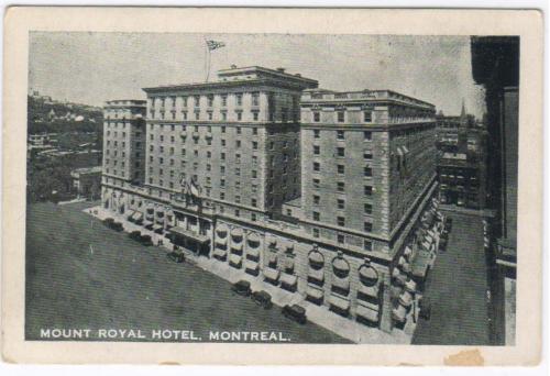 Монреаль. Отель Маунт Роял.Архитектура /Montreal, Quebec, Canada. Mount Royal Hotel .1910s. 92x61mm