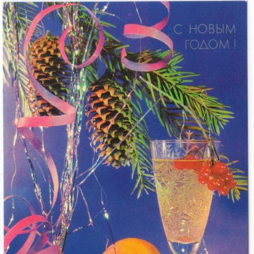 С Новым годом! Фото И.Кропивницкого. Минсвязи СССР. 1990. РДЧ