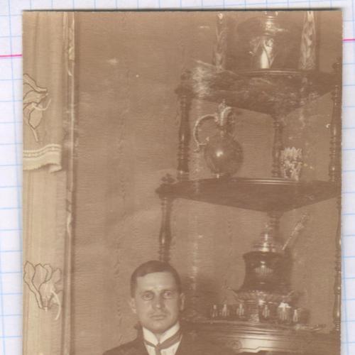 Старинное фото №114. Мужчина в пенсне №1. 1910-е. рдч  