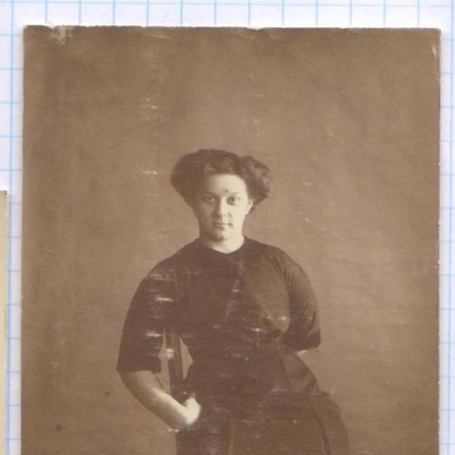 Старинное фото №137. Девушка с родинкой. Портрет. 1910-е. рдч  