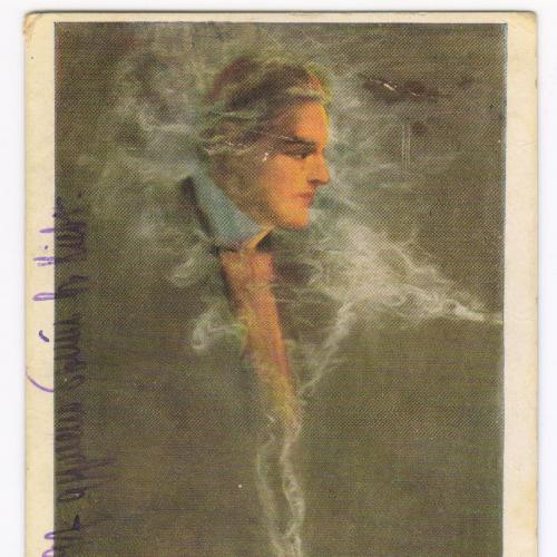 Типы.Живопись.портрет мужчины в сигаретном дыму. Reinthal &amp; Newman.NY.USA. РДЧ