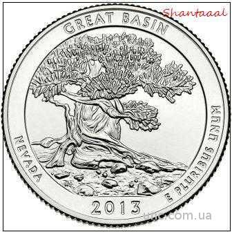 Shantal, 25 центов 2013, 18-й Парк США, Грейт-Бейсин
