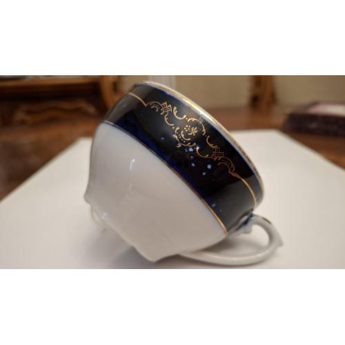 Анткварная Чашка Кобальт Фарфор СССР Барановка 1950 гг