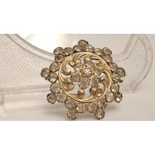 Брошь СССР Позолота Серебро 875 проба Голова до 1958 года №1604