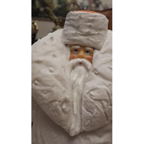 Дед Мороз Вата Пластик Ткань УССР Теребовля