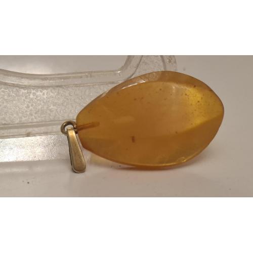 Кулон СССР Янтарь Серебро Позолота 6 ЯК №165