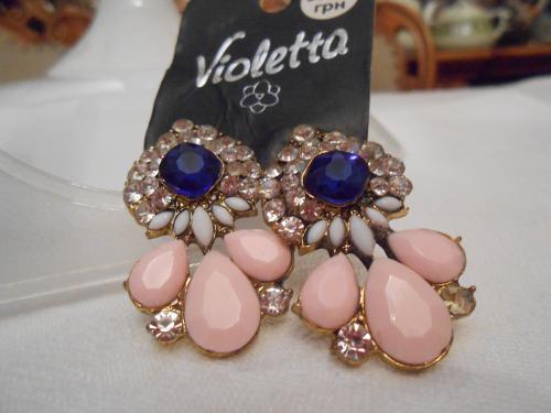 Серьги Violetta - Красивые, оригинальные сережки! №553