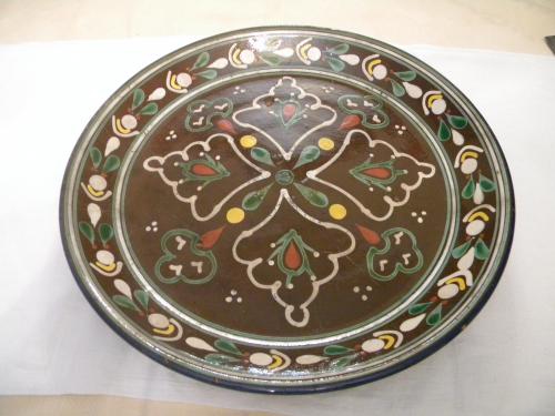 Старинное Коллекционное Блюдо Тарелка - 37 см Керамика СССР Роспись Майолика №1008