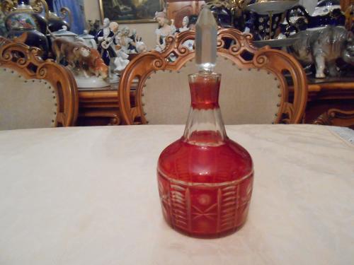 Старинный ГРАФИН Рубин Цветное стекло СССР 1950 годов №600А