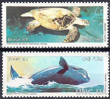 Бразилия 1987 морская фауна