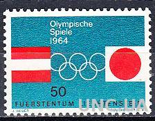 Лихтенштейн 1964 олимпиада Токио флаг