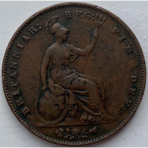 Англия 1 пенни 1857 год год №261