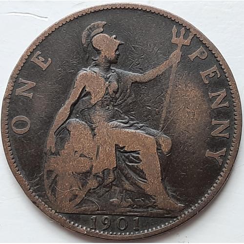 Англия 1 пенни 1901 год №ф289 