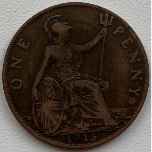 Англия 1 пенни 1915 год №ф288