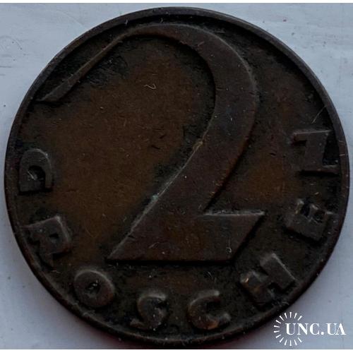 Австрия 2 грошен 1927 год №с370