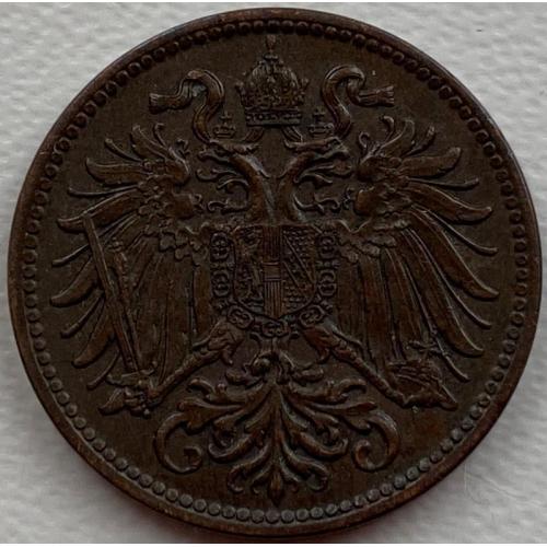 Австро-Венгрия 2 геллера 1915 год №ф129