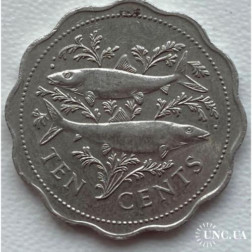 Багамы 10 центов 1998 год №с519