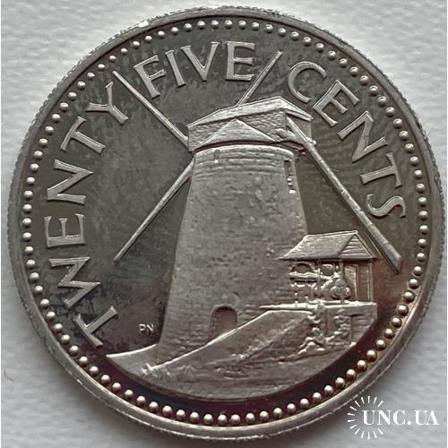 Барбадос 25 центов 1973 год PROOF №с512