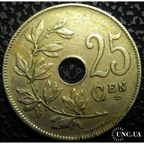 Бельгия 25 сантим 1921г

