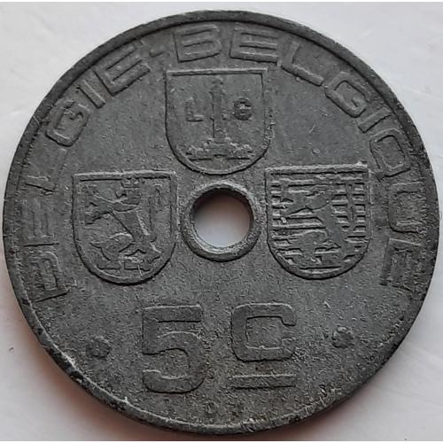 Бельгия 5 сантимов 1942 год №а86