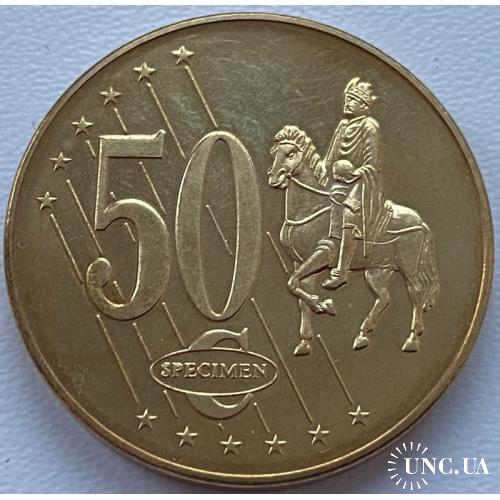 Чехия, 50 евроцентов 2003 год ESSAI! ПРОБА!!!!!