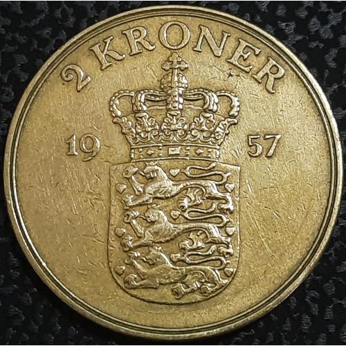 Дания 2 кроны 1957 год №а366