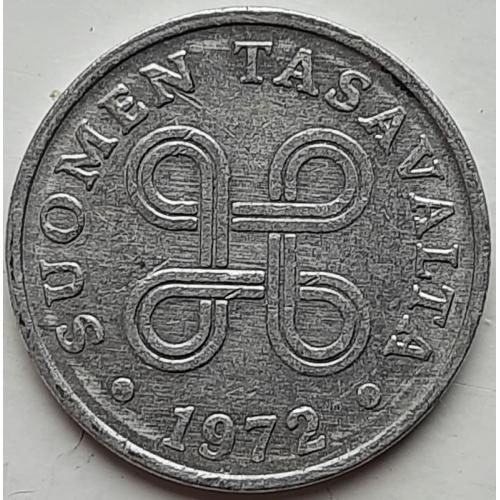 Финляндия 1 пенни 1972 год №172