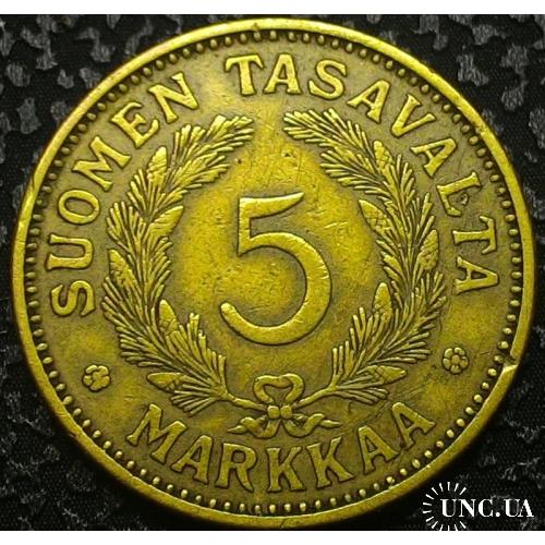 Финляндия 5 марок 1930 год РЕДКАЯ!!! №с544