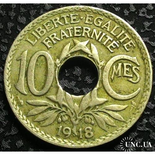 Франция 10 сантим 1918 год
