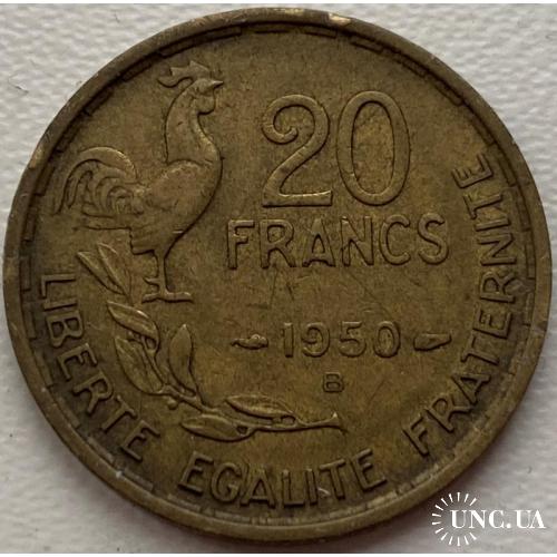 Франция 20 франков 1950 год