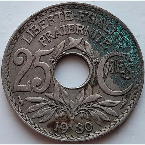 Франция 25 сантимов 1930 год №ф211