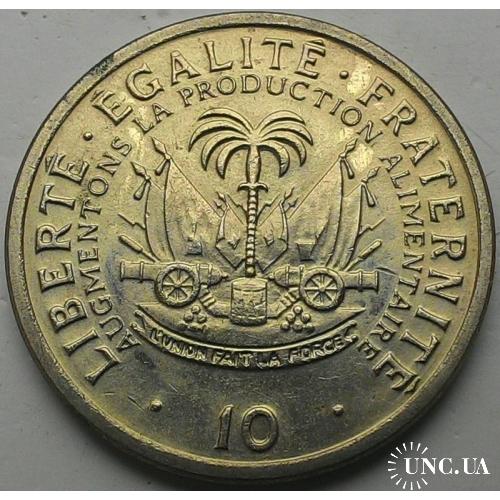 Гаити 10 центов 1975 год аUNC!!! ОТЛИЧНЫЙ СОХРАН!!!!!
