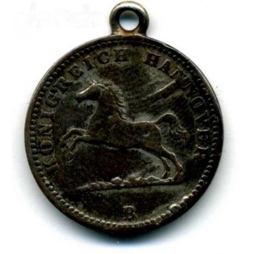 Ганновер 1 грош 1859 г. серебро №ф27
