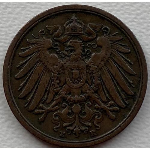 Германия 2 пфеннига 1910 год №д213 