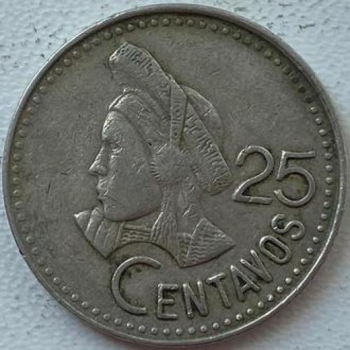 Гватемала 25 сентаво 1990 год №ф4