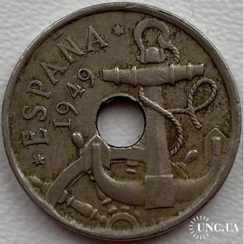 Испания 50 сантимов 1949 год №А111