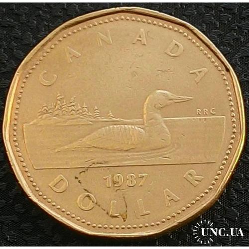 Канада 1 доллар 1987 год СОСТОЯНИЕ!!!!!!!!
