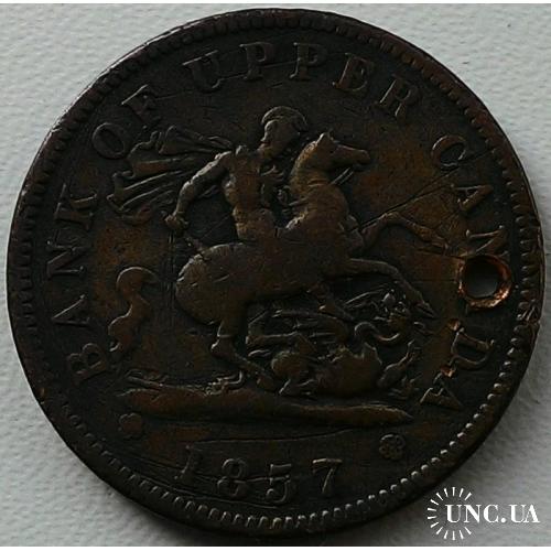 Канада 1 пенни 1857 год №352