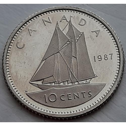 Канада 10 центов 1987 год №А42  Proof
