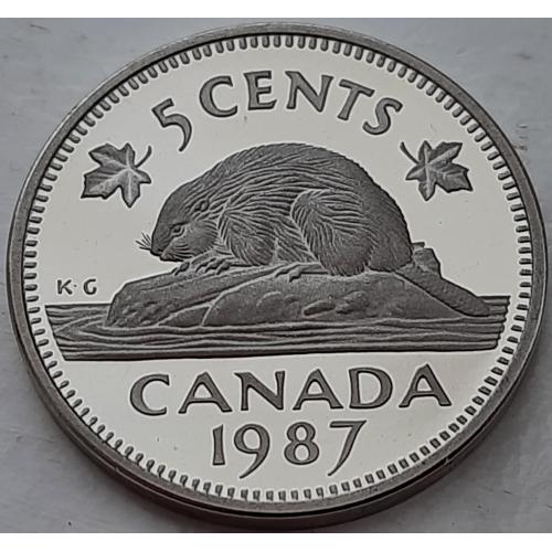 Канада 5 центов 1987 год №А43   Proof