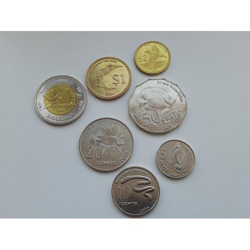 Кокосовые о-ва  набор монет 7 шт. UNC!!! отличные!!!!