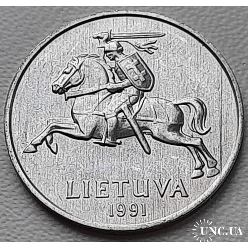 Литва 5 центов 1991 год UNC! ОТЛИЧНАЯ!!!!!!!
