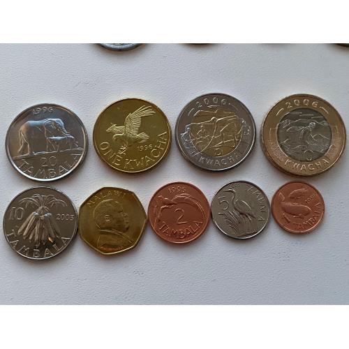 Малави набор  9 монет UNC! ОТЛИЧНЫЕ!!!!!!!!!!!