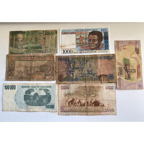 Набор банкнот Африки 7 шт.
