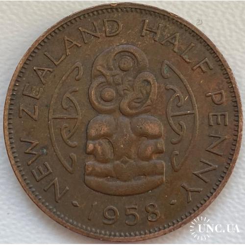 Новая Зеландия 1/2 пенни 1958 год