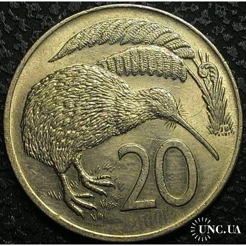 Новая Зеландия 20 центов 1974 год СОХРАН!!!!
